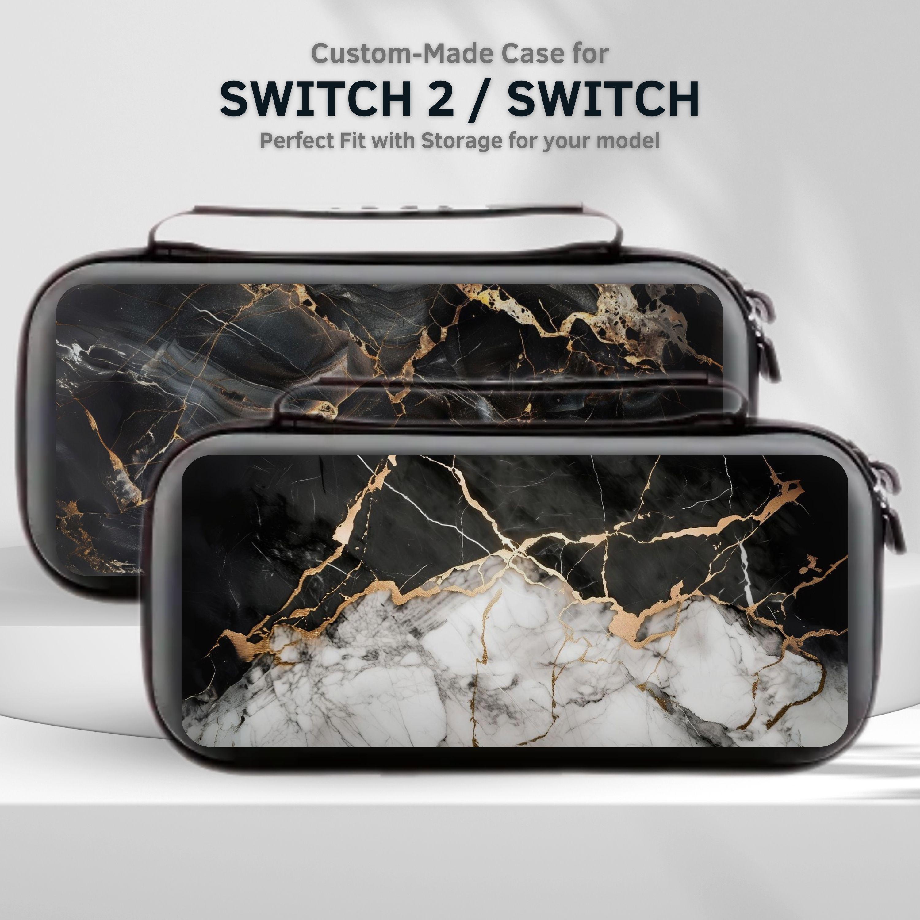 Cute Black Marble Carry Switch Case for Nintendo Switch 2/switch Cute Black Marble Carry Switch Case for Nintendo Switch 2/switch