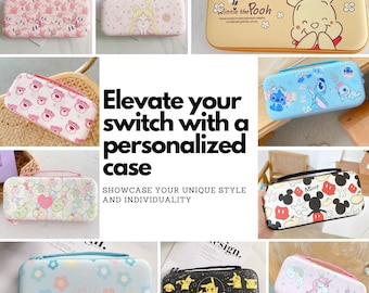 Cute Personalized Carrying Switch Case for Nintendo Switch, Switch OLED, Protective Cover Pouch, Travel Storage Bag, NS Switch Accessories