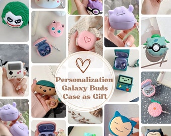 Cute Custom Initial Case for Samsung Galaxy Buds2 Pro Galaxy Buds2  Galaxy Buds Live, Buds Pro, Unique 3D Cartoon Case, Personalized Gift