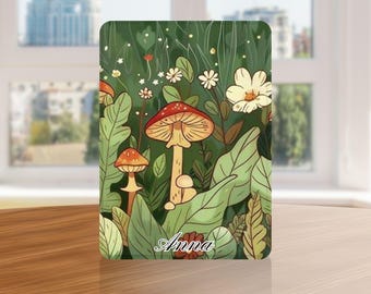 Funda personalizada para Kindle con diseño de seta y correa de mano para Kindle de 6, 6.8 y 7 pulgadas, Paperwhite de 12 y 11 pulgadas, Kindle Colorsoft/Scribe/Oasis y Kindle de 11 y 10 pulgadas.