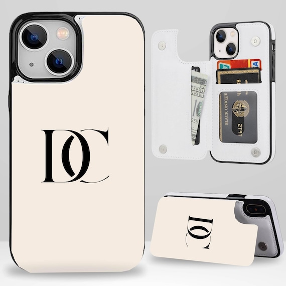 Custodia Portafoglio Per IPhone 15: Antiurto, Con Porta Carte, Doppio Strato, Gomma E PC Rigido - Argento 6,1''