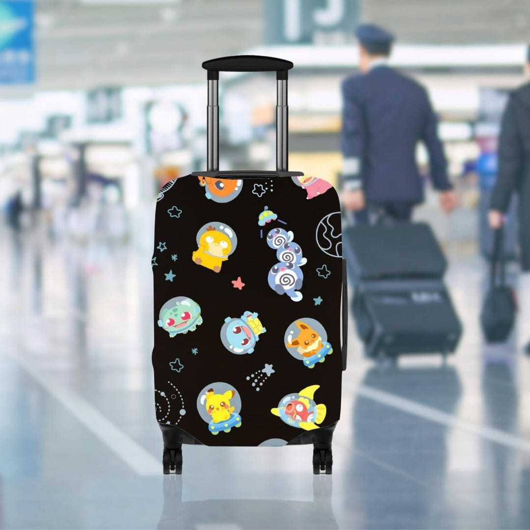 Fun Suitcase Pattern Funny Monster Pattern Fanart Luggage Cover, Travel Suitcase Protector ...