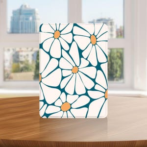 Retro Floral Kindle Case with Hand Strap for Kindle 6 6.8 7 inch, Paperwhite 12 11, Kindle Colorsoft/Scribe/Oasis, Kindle 11 10 Gen