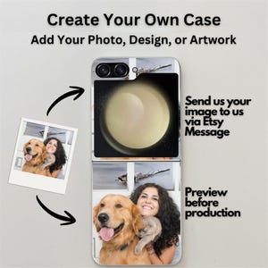 Custom Your Own Design Galaxy Z Flip Phone Case for Samsung Galaxy Z Flip 7 6, Flip 5 4 3, Galaxy Z Flip7 Flip6 Flip5, Shock Absorbent Cover