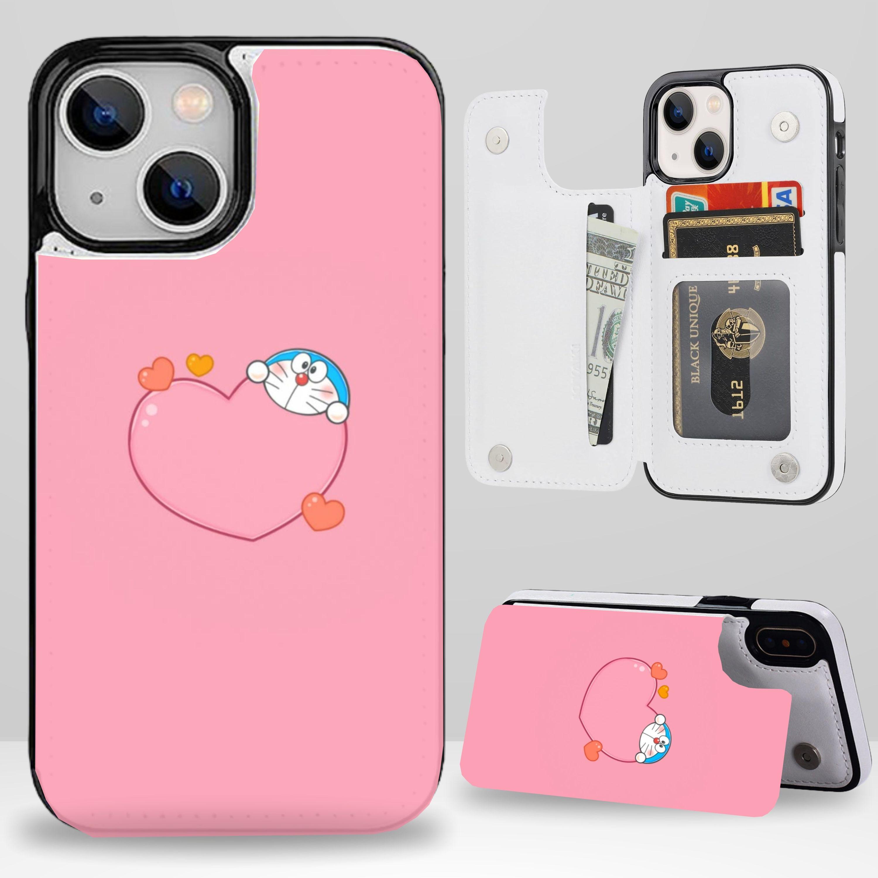 Doraemon Fanart Aesthetic Wallet Phone Case With Card Holder for