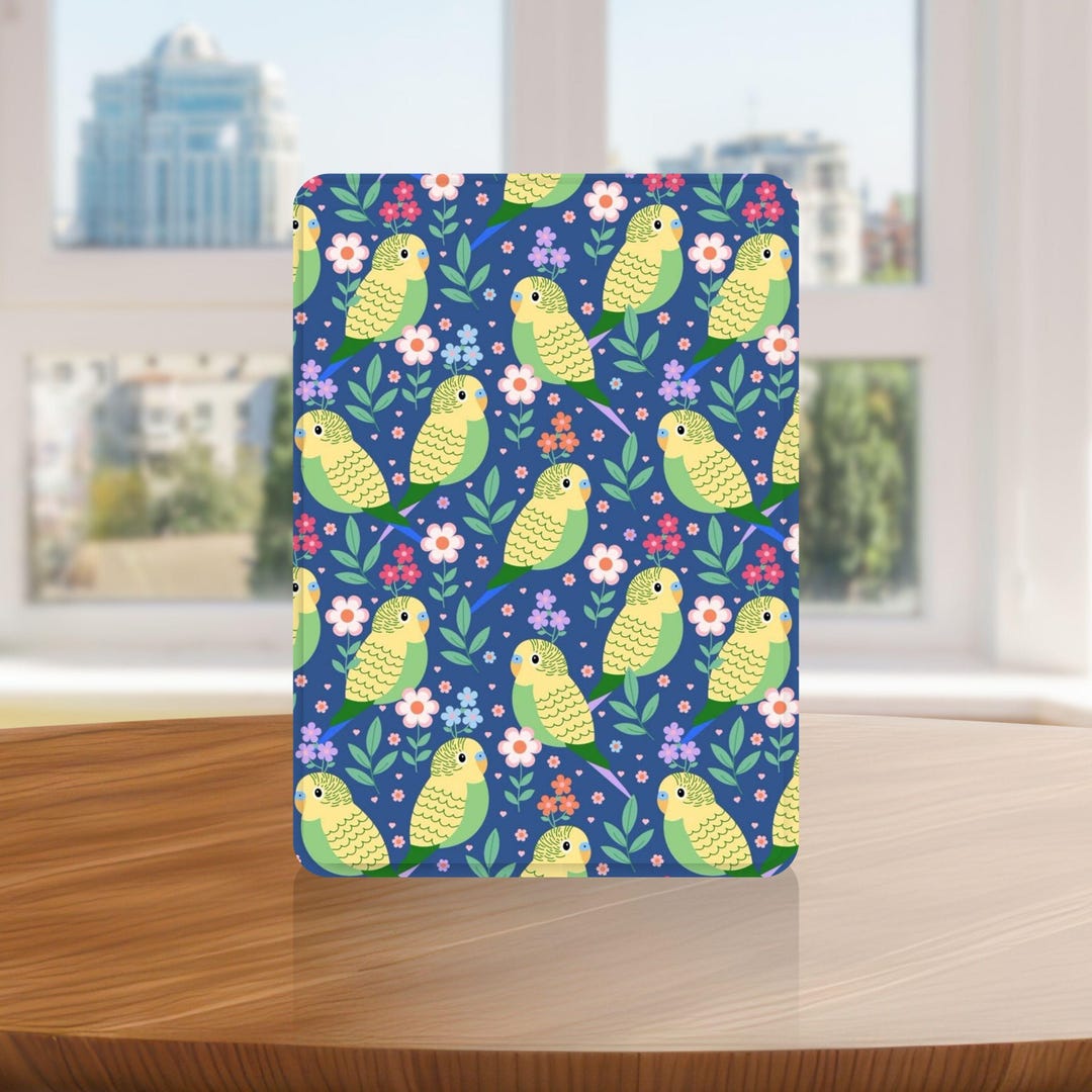 Cartoon Birds Kindle Case With Hand Strap for Kindle 6 6.8 7 Inch ...