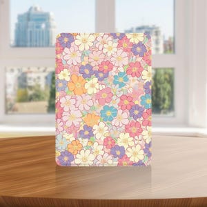Cute Floral Kindle Case with Hand Strap for Kindle 6 6.8 7 inch, Paperwhite 12 11, Kindle Colorsoft/Scribe/Oasis, Kindle 11 10 Gen