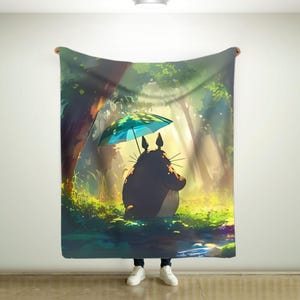 Cute Anime Cartoon Characters Fan Art Throw Blanket, Super Soft Cozy Fleece, Lightweight Plush Bedding Couch Blanket, Home Decor