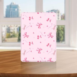 Bows Ribbons Kindle Case with Hand Strap for Kindle 6 6.8 7 inch, Paperwhite 12 11, Kindle Colorsoft/Scribe/Oasis, Kindle 11 10 Gen