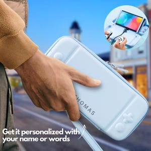 Estuche delgado personalizado para Nintendo Switch 2 2025, Switch/Switch OLED, funda protectora con nombre personalizado, ranura para 10 cartuchos de juego
