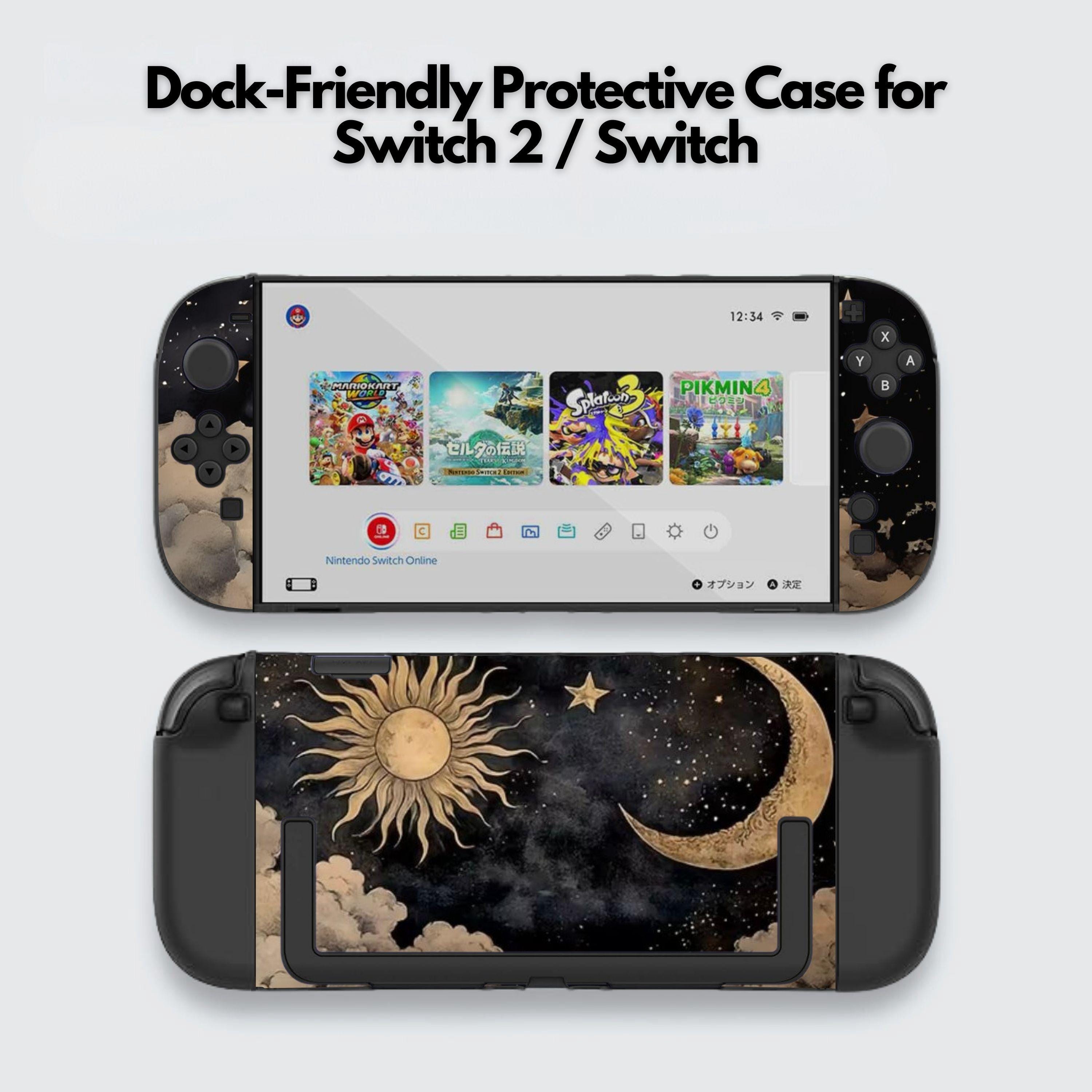 Cute Moon Sun Celestial Art Switch Case for Nintendo Switch 2 7.9