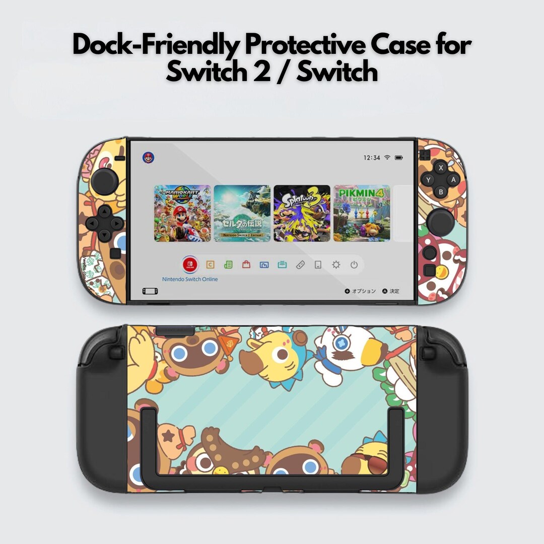 Cute Animal Gaming Fanart Switch Case for Nintendo Switch 2 7.9 ...