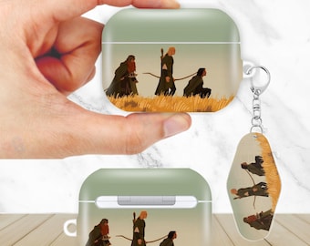 Cute Fantasy Scenery Fan Art Aesthetic AirPods Case for AirPods Pro 3 2 1,AirPod 4 3, AirPod 2 1 Gen, Aesthetic Cover with Keychain, Keyring