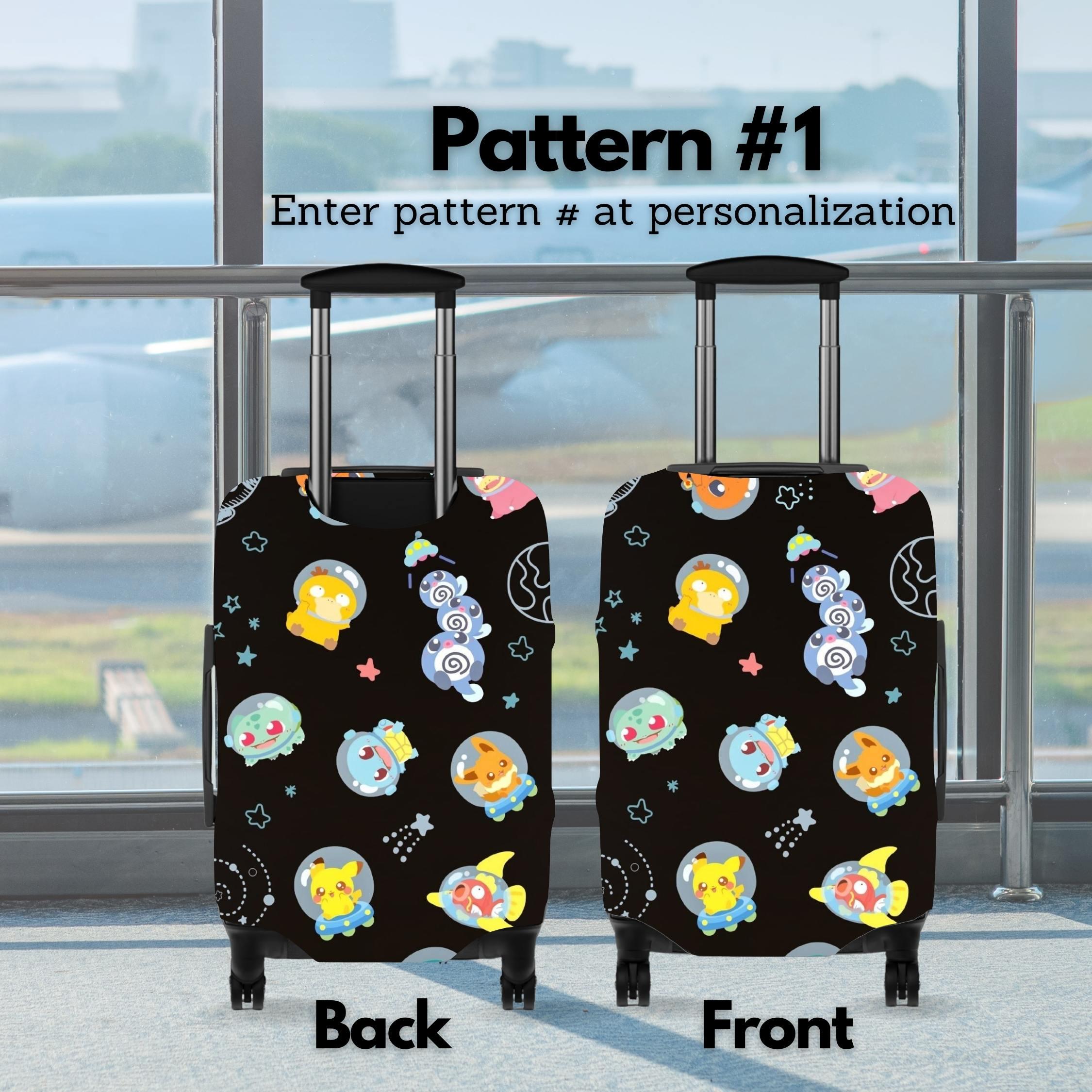 Fun Suitcase Pattern Funny Monster Pattern Fanart Luggage Cover, Travel Suitcase Protector ...