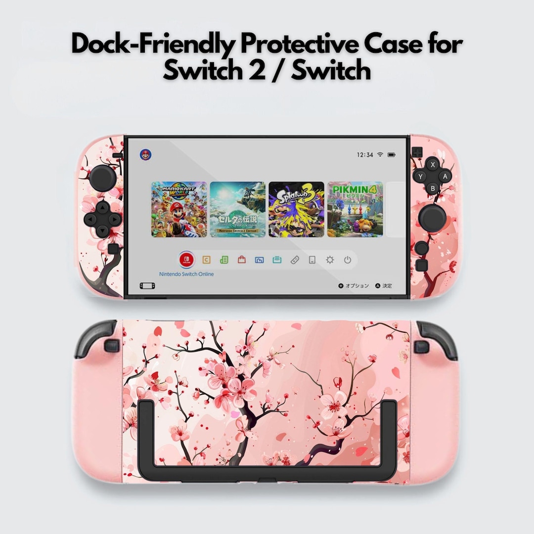 Cute Cherry Blossoms Switch Case for Nintendo Switch 2 7.9