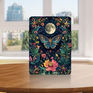 Cute Botanical Floral Kindle Case with Hand Strap for Kindle 6 6.8 7 inch, Paperwhite 12 11, Kindle Colorsoft/Scribe/Oasis, Kindle 11 10 Gen
