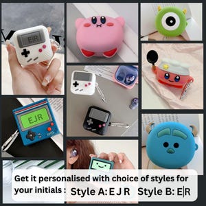 Cute Personalized Initial Name 3D Case for Samsung Galaxy Buds FE, Galaxy Buds2 Pro Galaxy Buds Pro Galaxy Buds 2 Galaxy, Buds Live