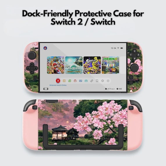 Cute Cherry Blossoms Switch Case for Nintendo Switch 2 7.9