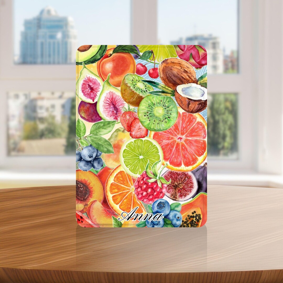 Personalized Tropical Fruit Splash Kindle Case W Hand Strap for Kindle ...