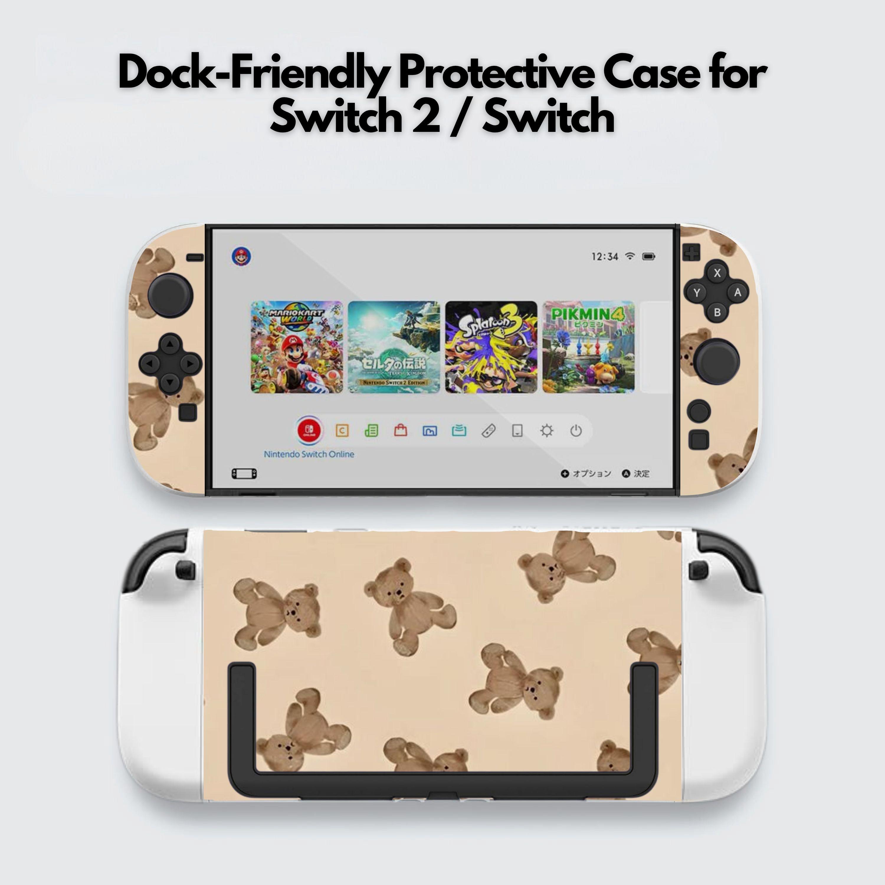 Cute Teddy Bear Switch Case for Nintendo Switch 2 7.9