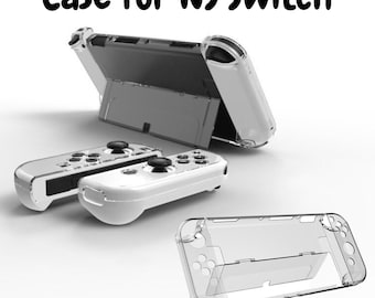 Custom Name Clear Case for Switch / Switch OLED, Hard Shell Transparent Protection Cover, NS Switch Accessories, for DIY Custom Print Gift