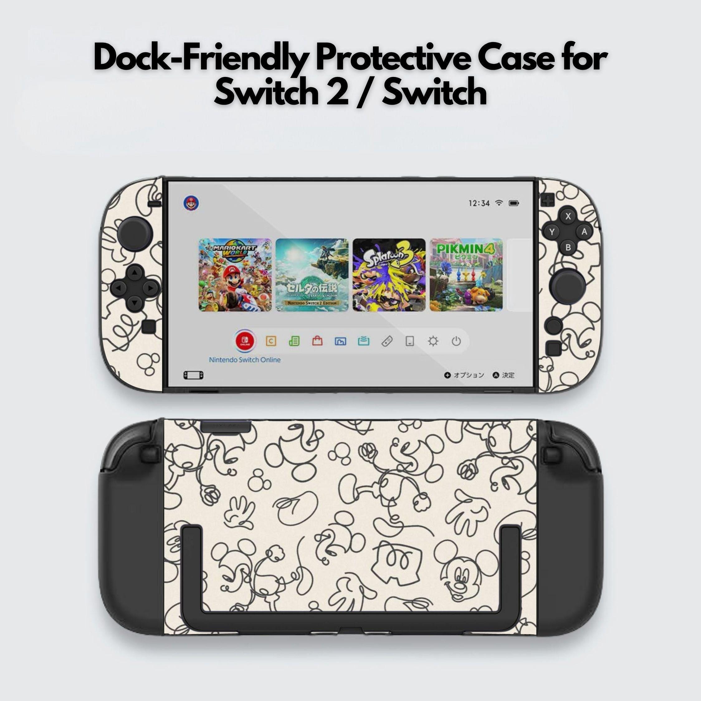 Cute Cartoon Pattern Switch Case for Nintendo Switch 2 7.9