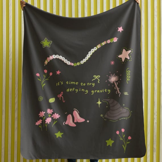 Cute Wicked Themed Throw Blanket, Super Soft Cozy Fleece