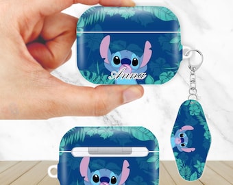 Personalisierte lustige Monster Fanart AirPods Hülle für AirPods Pro 3 2 1, AirPod 4 3 2 1 Gen, Schutzhülle mit Schlüsselbund