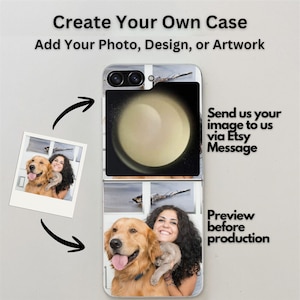 Étui personnalisé avec photo pour Samsung Galaxy Z Flip et Motorola Razr, avec protection d'écran