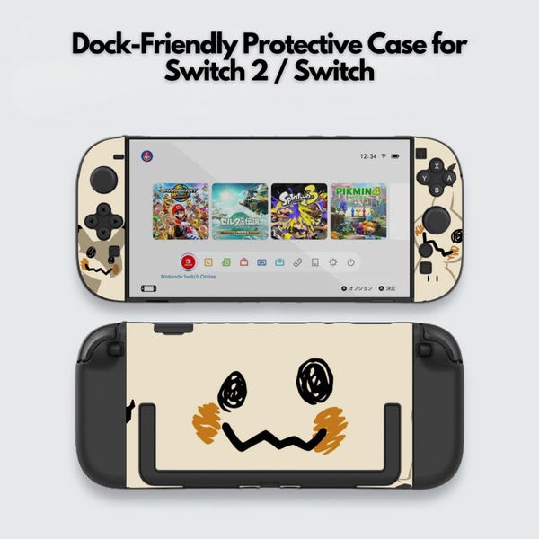 Gaming Monster Fanart Switch Case for Nintendo Switch 2 7.9", Switch OLED, Dock-Friendly Protective Snap Cover, Hard Shell