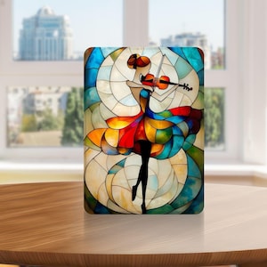Stained Glass Print Kindle Case with Hand Strap for Kindle 6 6.8 7 inch, Paperwhite 12 11, Kindle Colorsoft/Scribe/Oasis, Kindle 11 10 Gen