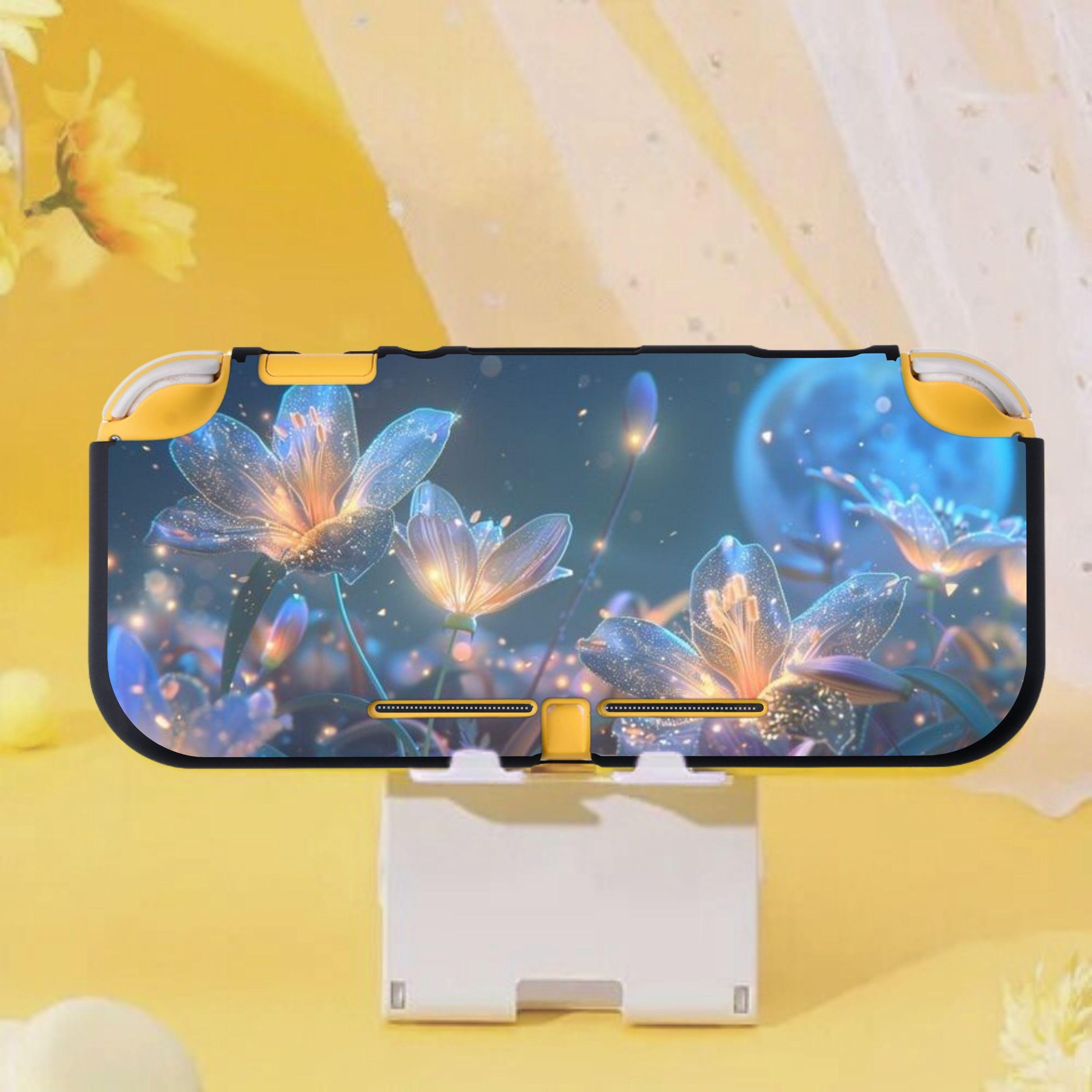 Cute Crystal Floral Case for Nintendo Switch Lite, Switch Lite