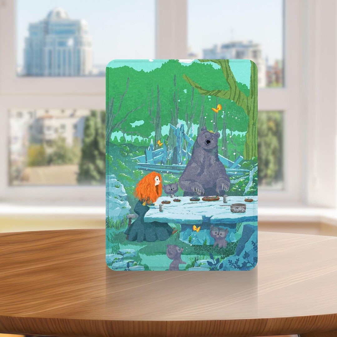 Cute Brave Girl Kindle Case With Hand Strap for Kindle 6 6.8 7 Inch ...