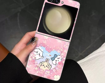 Kawaii Cartoon Fanart Galaxy Flip Phone Case for Samsung Galaxy Z Flip 7 7FE, Flip 6 5 4 3, Shock Absorbent Cover
