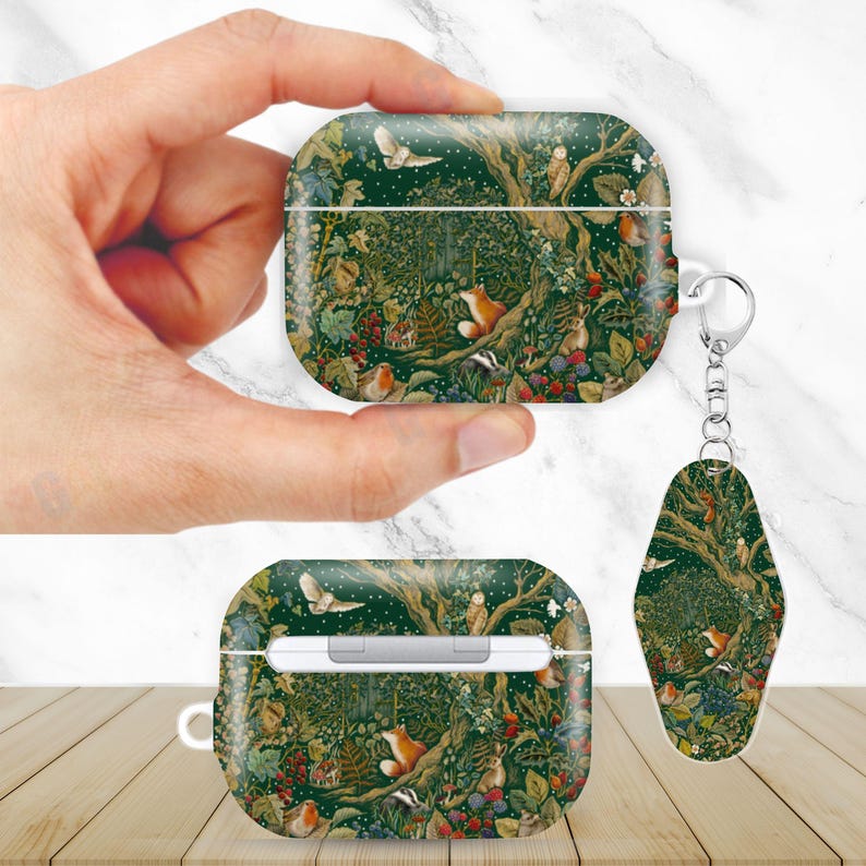 Cute Botanical Animal Art Aesthetic Airpods Case for Airpods Pro 3 2 1 ...