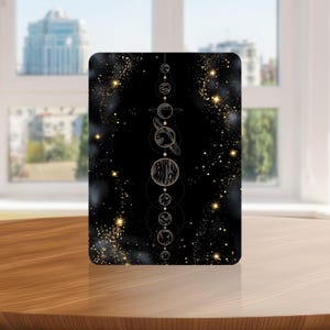 Abstract Cosmic Kindle Case with Hand Strap for Kindle 6 6.8 7 inch, Paperwhite 12 11, Kindle Colorsoft/Scribe/Oasis, Kindle 11 10 Gen