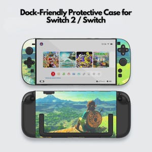 ゼルダのファンアート Nintendo Switch ケース：保護ハードシェルスナップカバー