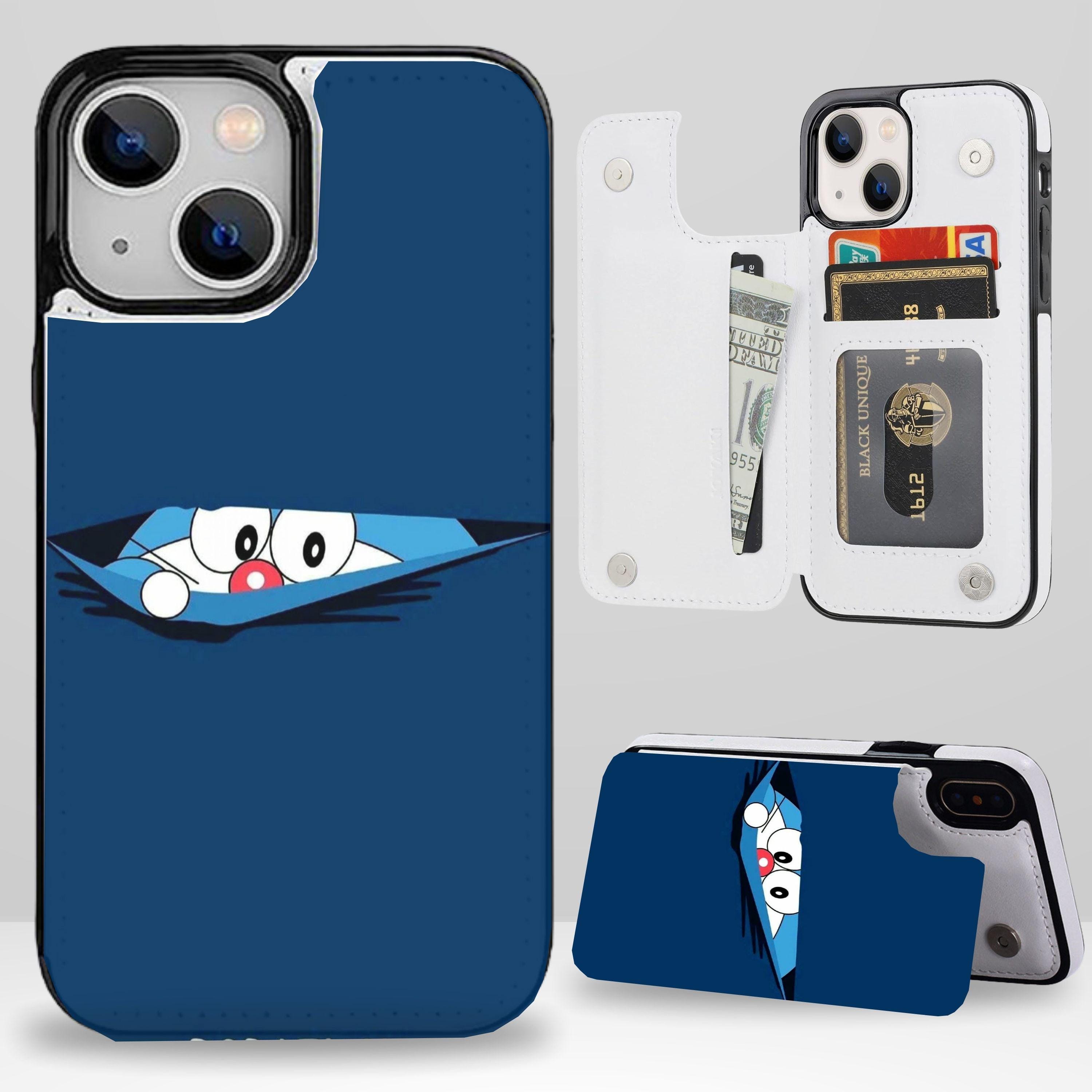 Doraemon Fanart Aesthetic Wallet Phone Case With Card Holder for