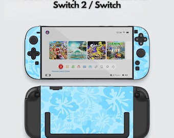 かわいいトロピカルフラワーデザインのNintendo Switch 2（7.9インチ