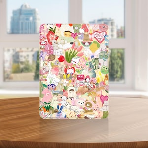 Whimsical illustration Kindle Case with Hand Strap for Kindle 6 6.8 7 inch, Paperwhite 12 11, Kindle Colorsoft/Scribe/Oasis,Kindle 11 10 Gen