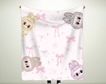 Süße Monster Fanart Decke, super weicher, gemütlicher Fleece, leichte Plüsch-Bettwäsche, Wohnkultur