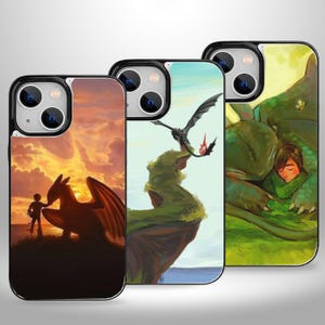 HTTYD Fanart Aesthetic Wallet-telefoonhoesje met kaarthouder voor iPhone 16 15 14 13 Pro Max Plus, Samsung Galaxy S25 S24 S23 Ultra Plus