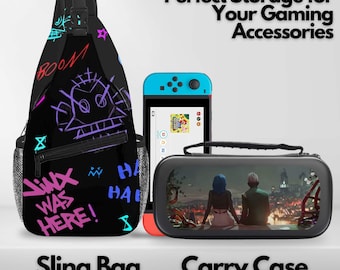 Jinx Graffiti Sling Crossbody Backpack, Carrying Switch Case