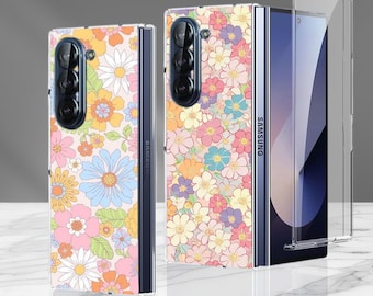 Samsung Galaxy Z Fold 7 6 5 4 3用 かわいいセラミックタイル柄