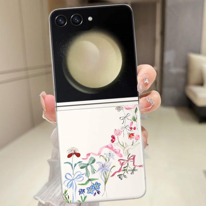 Cute Pattern Galaxy Z Flip Phone Case for Samsung Galaxy Z Flip 6, Flip