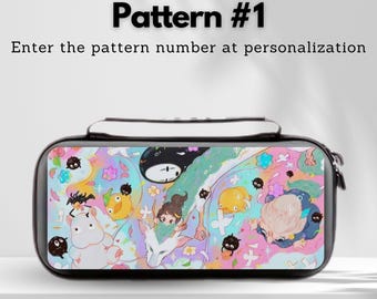 Cartoon Fanart Nintendo Switch Travel Case: Protective PU Leather