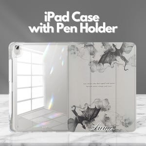 Personalisierte Dragon Fantasy Art iPad Hülle mit Stifthalter für iPad 11 ", iPad Air, iPad Pro, iPad Mini Gen 8.3 ", Slim Trifold Stand Cover