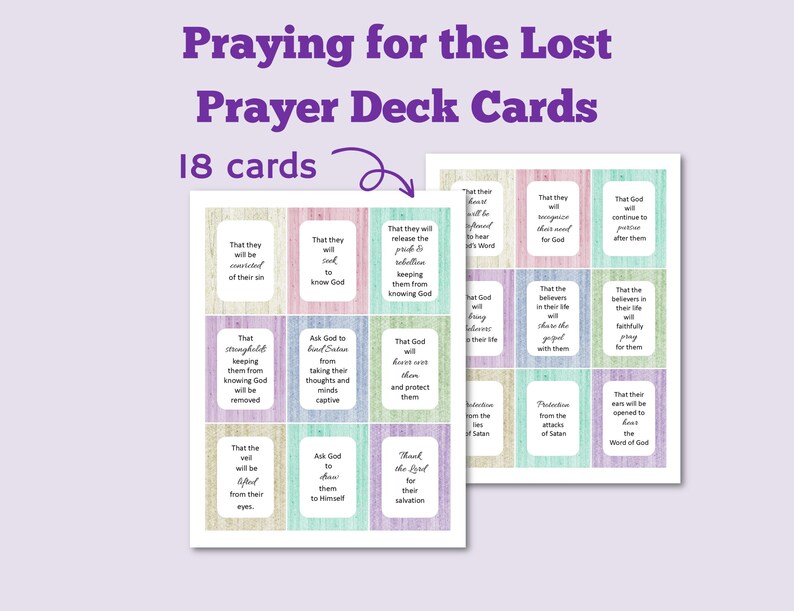 Praying for the Lost Card Deck, Prayer Card Deck, How to Pray for the ...