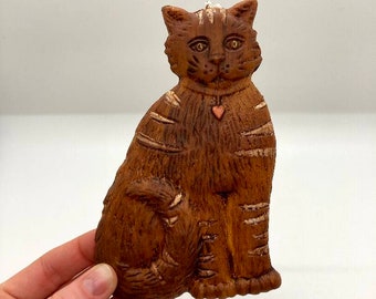 Painted Beeswax Ornament l Folk Art l Cat l German Craft l Cinnamon Scented l Kitten