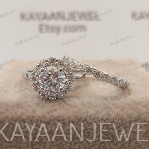 2.30 carat white Round cut Engagement wedding ring set in 925 sterling silver,bridal ring set,rings for women,bridal ring set,bridal sets